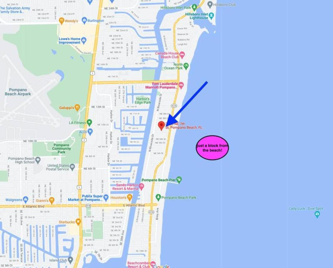 Waves Beach Town Cozy Studio Apartment Pompano Beach Exteriör bild